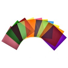 10 Pieces & 10 Colors 8" x 8" x 0.118" Transparent Colored Cast Acrylic Sheet...