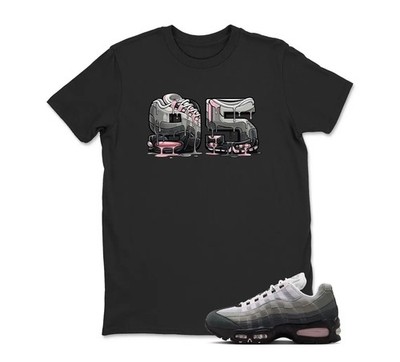 Air Max 95 Pink Foam Black White OG Big Bubble T Shirt Match -BLACK/WHITE