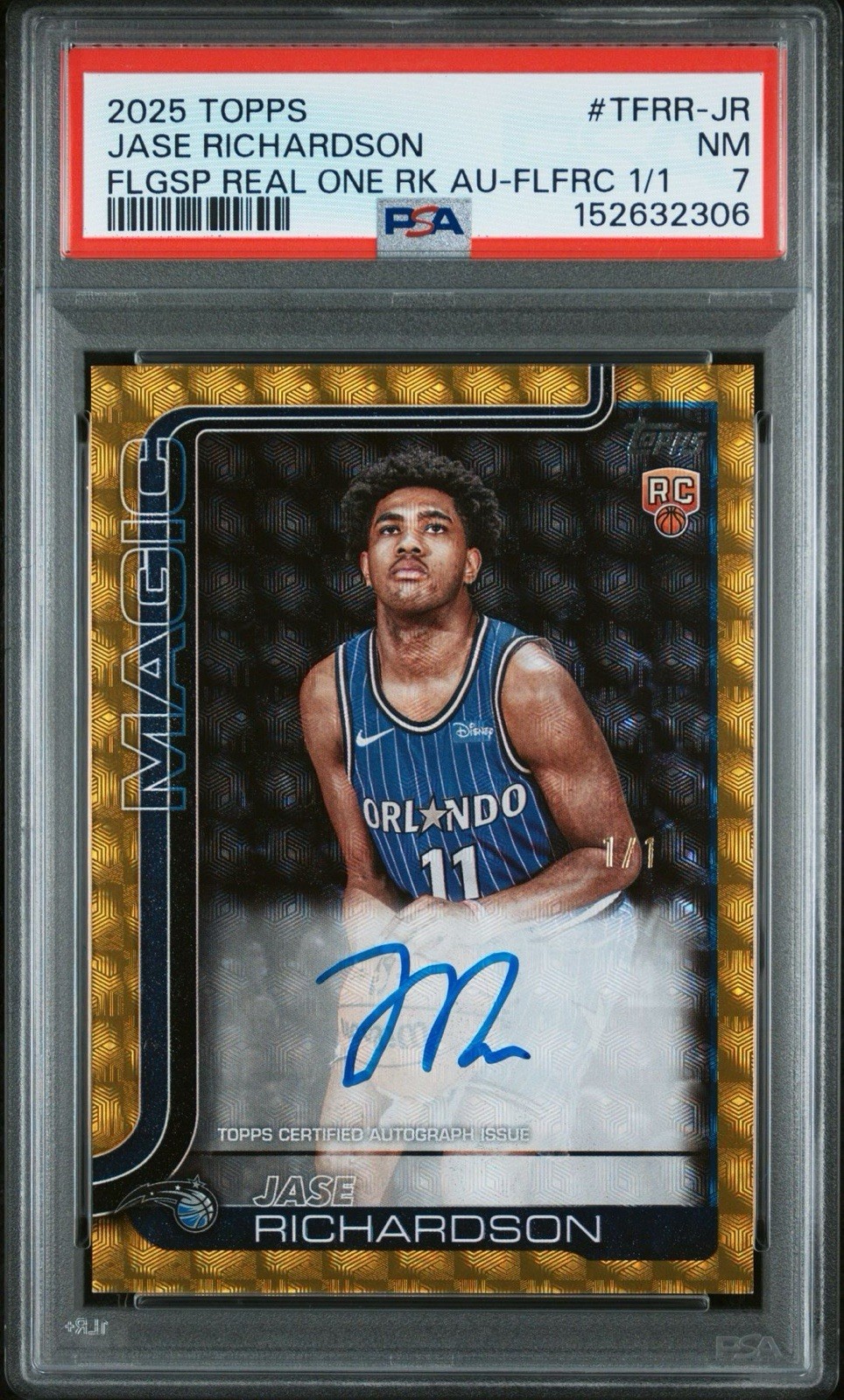 2025-26 Topps Jase Richardson 1/1 Foilfractor RC Auto - PSA