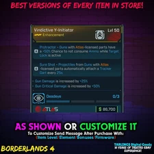 Borderlands 4 🎉 Y-Initiator ✨ Many Options/Best Rolls ⭐ Or Customize! ⭐