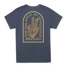 RVCA Sandstorm Short Sleeve T-Shirt L Mens Moddy Blue Slim Fit NWT Large