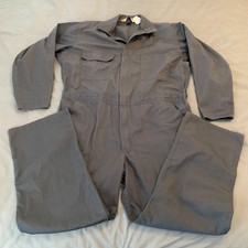 Vintage Big Mac Coveralls Mens 44 Short Gray Cotton Blend Workwear Zip Front
