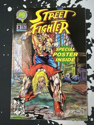 Street Fighter #2 VF/NM 1993 Special Poster Inside Malibu HTF