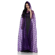 Purple Spider Adult Hooded Costume Cape  Standard
