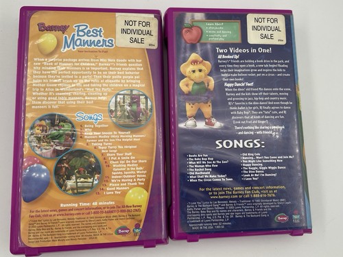 Barney Purple Dinosaur VHS Selena Gomez Manners Read Dance RENTAL SCREENER Promo - Picture 2 of 14
