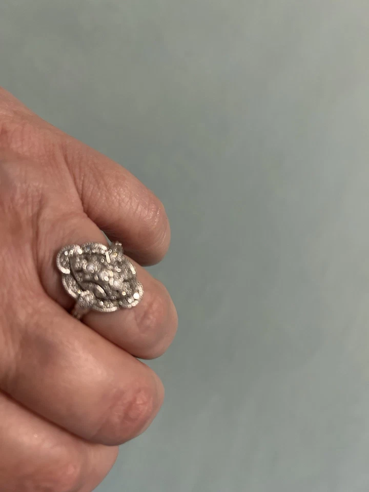 Набор колец из белого золота 14 карат в антикварном стиле - Изображение 3 из 4