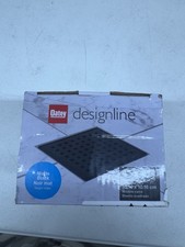Oatey Designline 4"x4" Stainless Steel Square Shower Drain in Matte Black