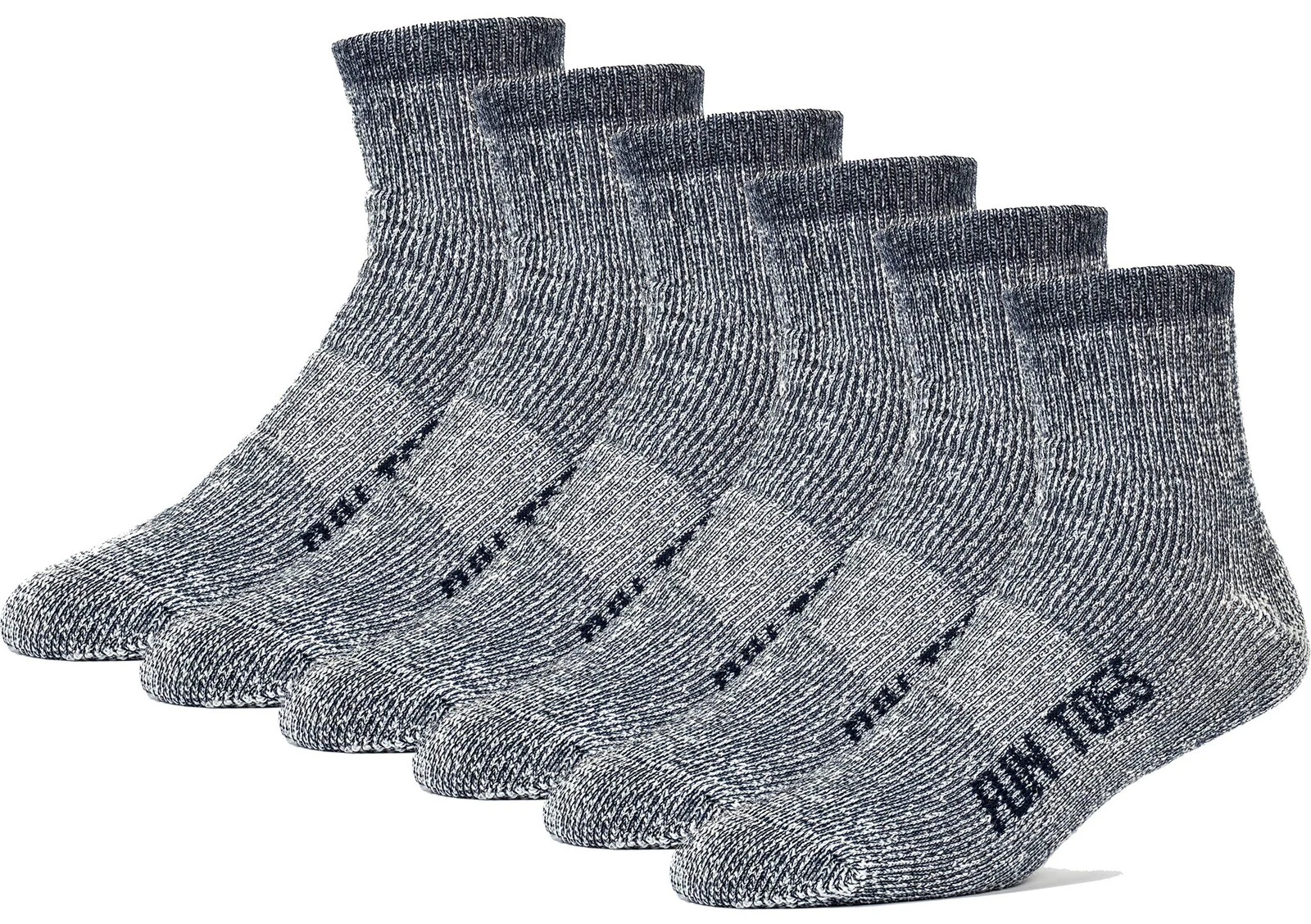 Merino Wool Ankle Socks Pack of 6 Arch Support and Cushioning Heel to Toe Rei...