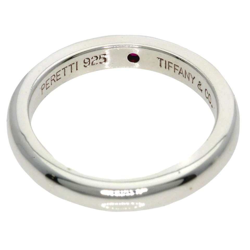 TIFFANY&Co.  Stacking band Ruby Ring Silver  Ladies [Used] - Image 4 of 4