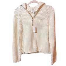 Haven Well Within Cream Shaker Stitch Quarter Zip Sweater XS New 57467078