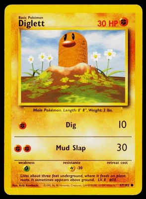 Diglett Common Base Set 047/102 MP