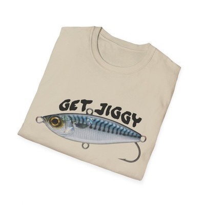 Get Jiggy fishing lure T-Shirt | jig bait graphic tee