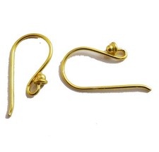 150 Pcs 21X12mm Earring Components Finding Wire 18k Gold Plated Earring Making