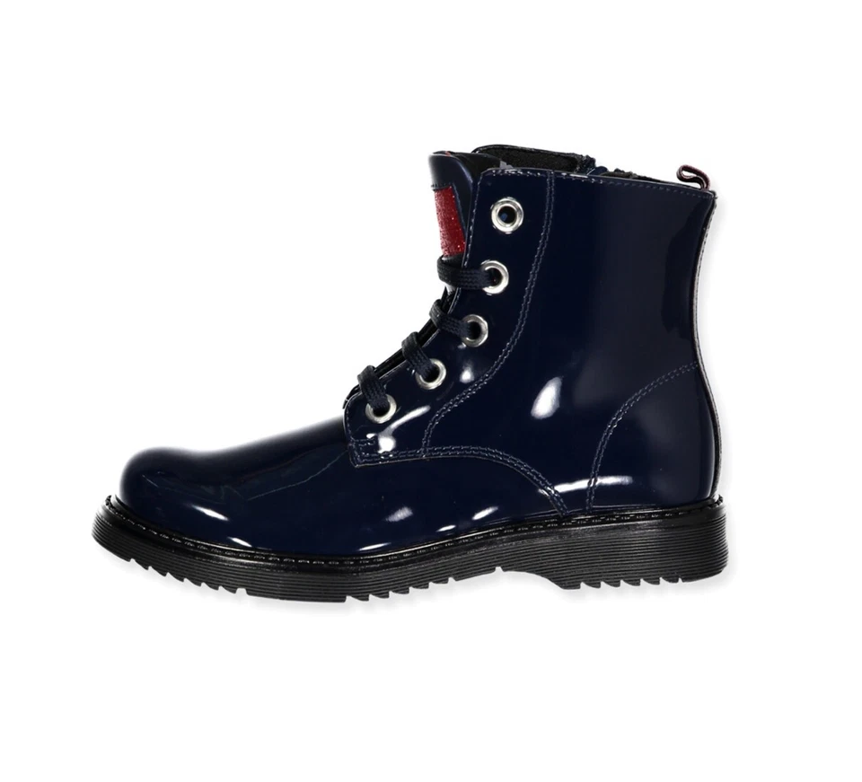 Tommy Hilfiger Ecoleather Blue Stiefel Stiefeletten Schuhe Herbst/Winter Mädchen