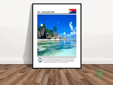 ST. MAARTEN- (Sint) Travel Poster Print-Beach -Vacation-Gift Wall Art Decor (1)