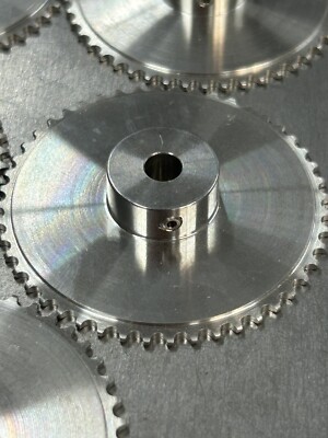 QTY 1 W. M. BERG STAINLESS  MINIATURE PITCH SPROCKET .1475  48 TEETH 1/4  BORE