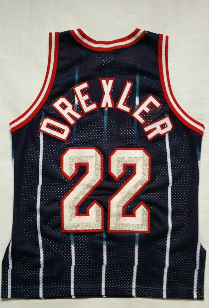 Vintage Clyde Drexler Houston Rockets Champion Authentic Jersey
