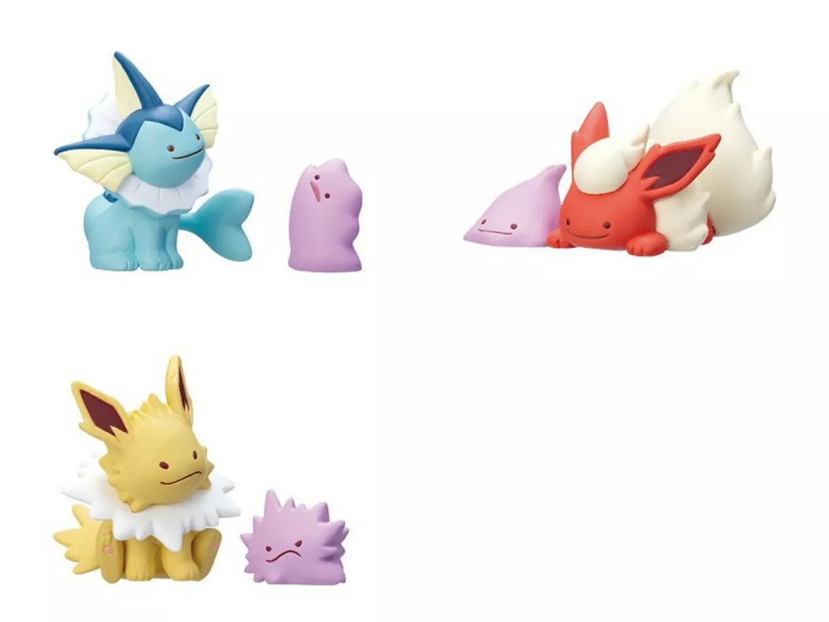 New Ditto Vaporeon Flareon Jolteon Pokemon Figure Collection Henshin!  Metamon