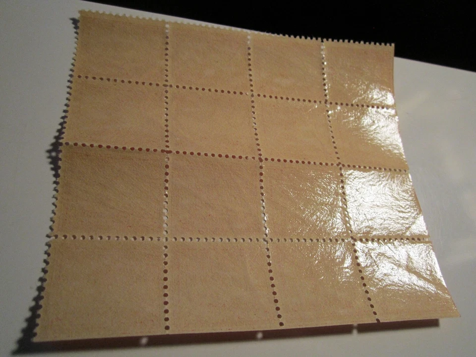 U.S. 1932 III OLYMPIC WINTER GAMES STAMP BLOCK OF 16 STAMPS MINT SHINY GUM SC-1 - Image 3 of 3