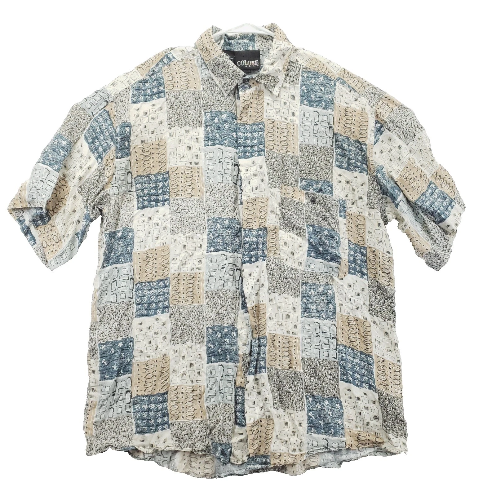 Manga Corta de Seda Italia Informal Con Botones camisas para hombres