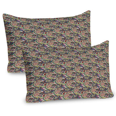 Eastern Doodle Paisley 2 Teiliges Kissenbezugs Set 40x80cm