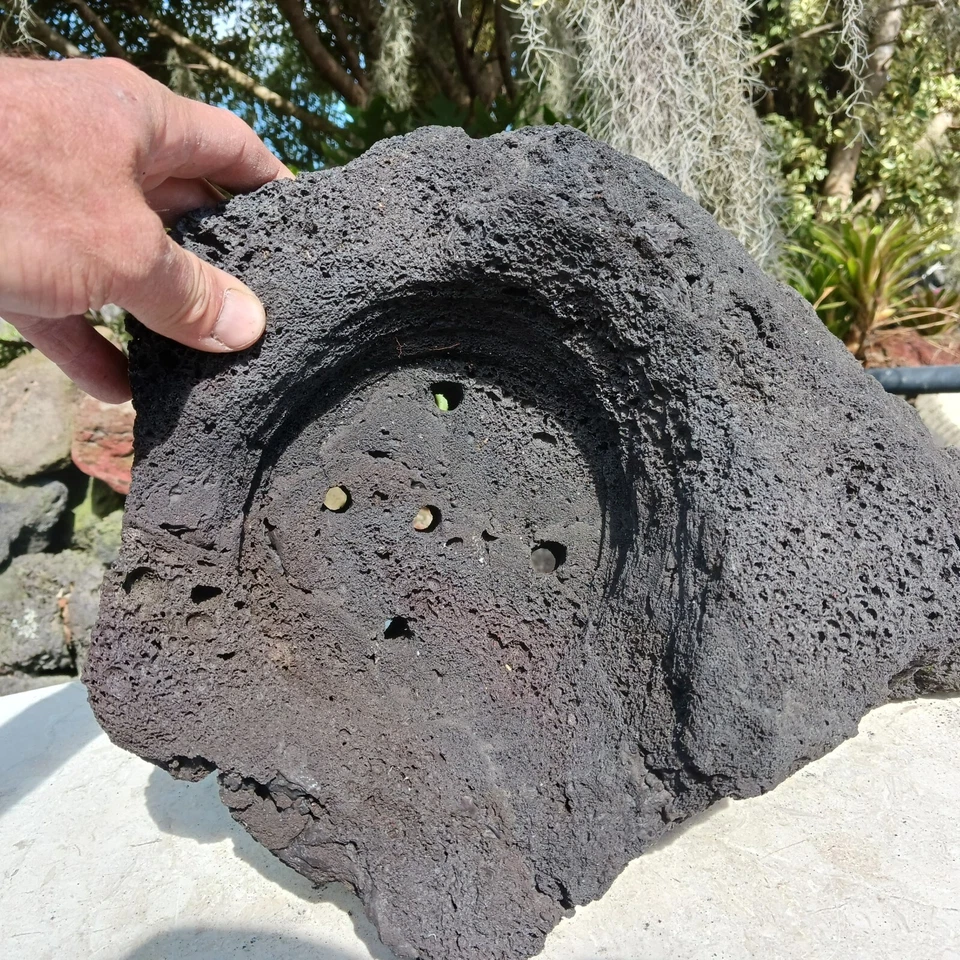 Handmade Stone Planter Rock Pot For Bonsai Cactus Succulent Plants - Image 2 of 4