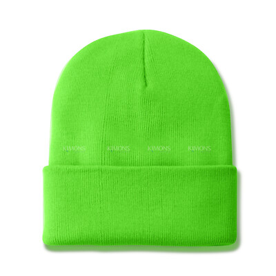 Beanie Hat Cap Plain Knit Ski Skull Cuff Winter Warm Slouchy Men Women CF Unisex
