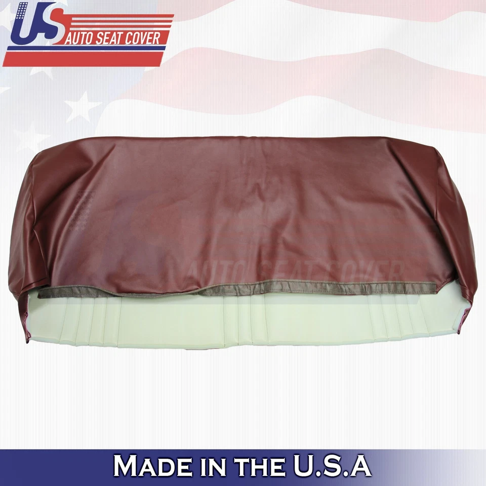 1998 For GMC Sierra C/K 1500 2500 3500 Top & Bottom Bench Vinyl Seat Covers Red - Image 4 of 4