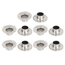 10pcs Wardrobe Hanging Rail Rod End Support Bracket Socket for 19mm Dia Tube
