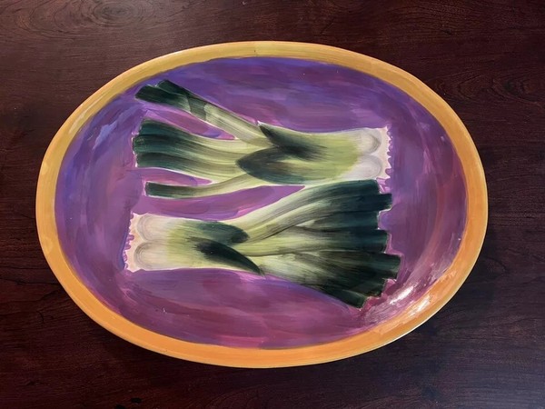 "Plato ovalado grande Jane Davies Design Farmers Market 16-3/4"" x 12-1/4"""