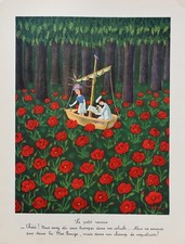 Raymond PEYNET: The Little Ship, Humorous Color Engraving Signed, 1943