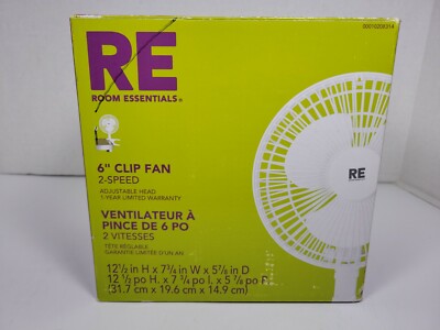 6'' Clip Fan, RE Room Essentials, NIB