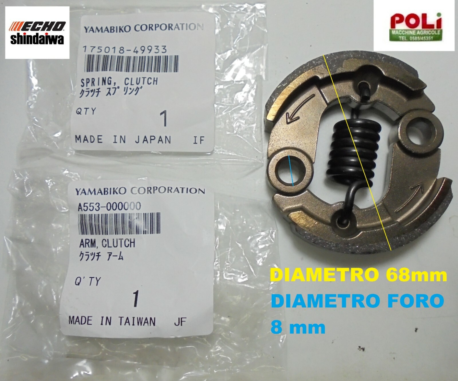 Frizione ECHO 68mm Originale per Decespugliatori SRM-350 4000 5000