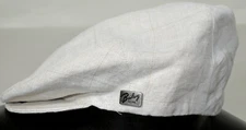 Bailey of Hollywood Newsboy Hat Medium 100% Linen Beige Made in Italy