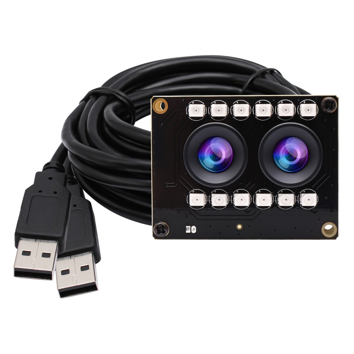 Dual Lens USB Camera Module 850nm IR WDR 2MP Webcam for Windows Android  Linuxs
