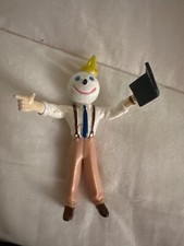 Vintage Jack in the Box Bendable Rubber Figure holding Laptop