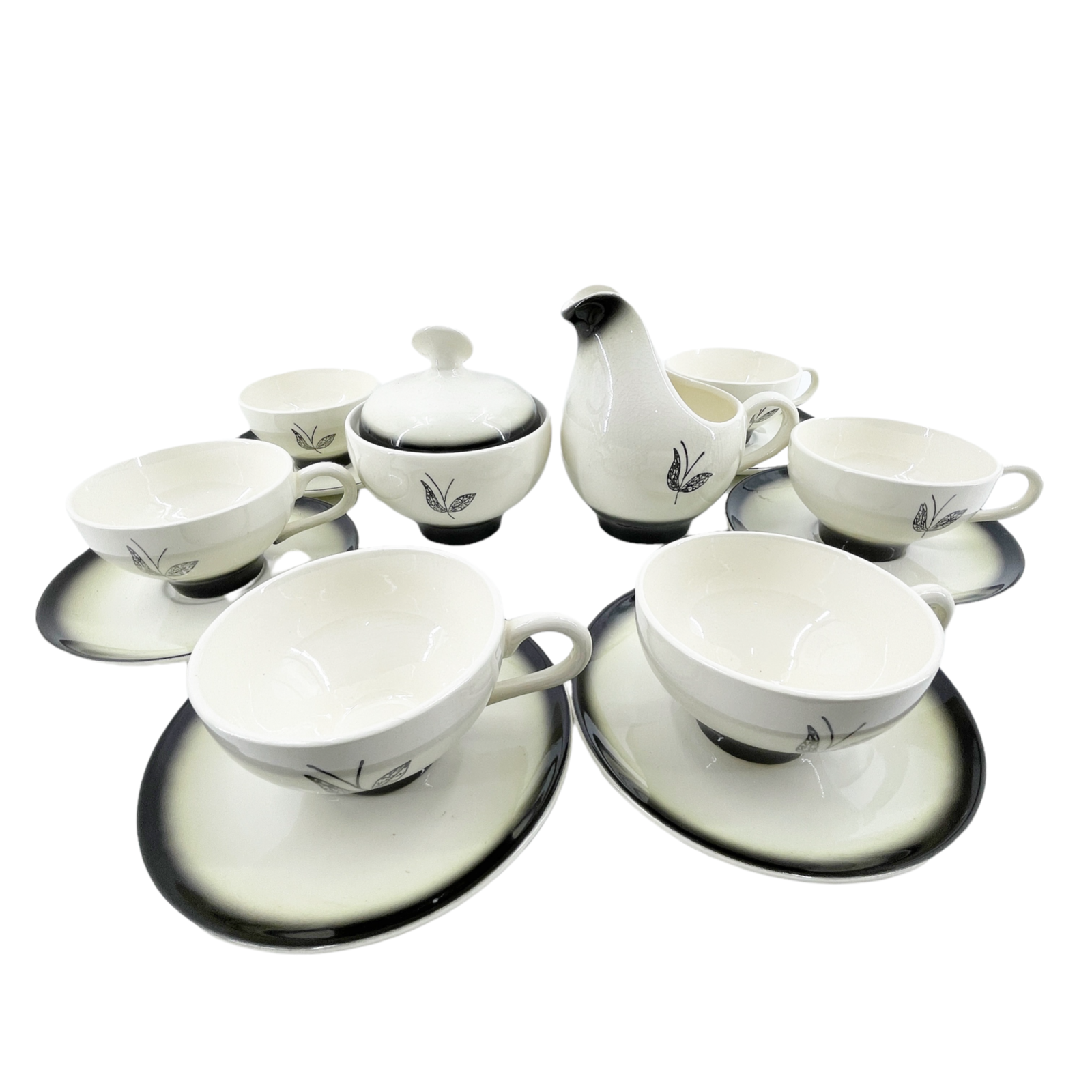 Vintage MCM Stetson Coffee Tea Set with 6 Cups Saucers Creamer Pitcher 15 Pcs