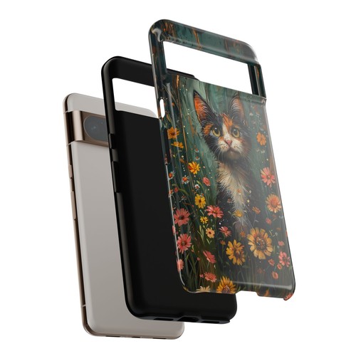 Calico Cat Pastel Floral Phone Case for iPhone, Samsung Galaxy, Pixel - 第 175/191 張圖片