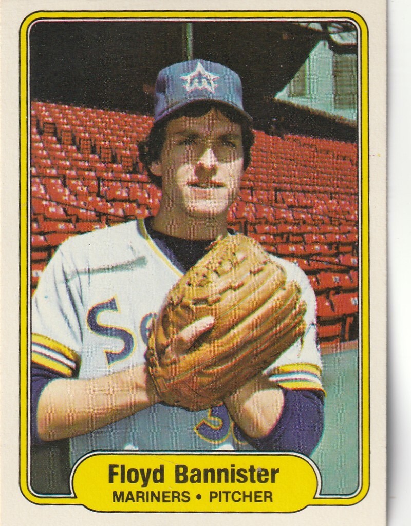 FREE SHIPPING-MINT-1982 Fleer Floyd Bannister #504 MARINERS PLUS BONUS CARDS