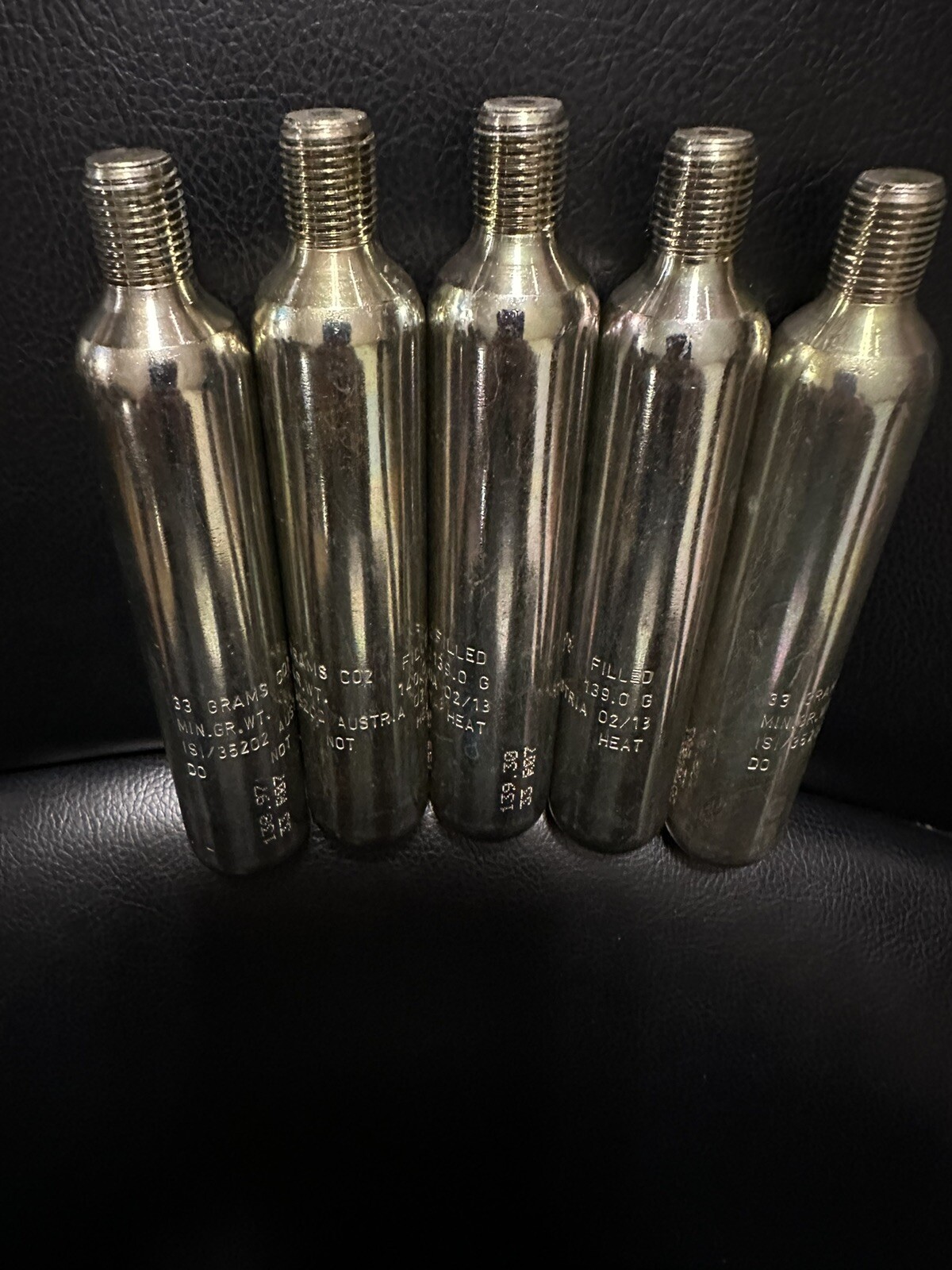 5PK 33 Gram Co2 Cartridges Cylinders 1/2” Thread - A/M PFD Lifevest ...