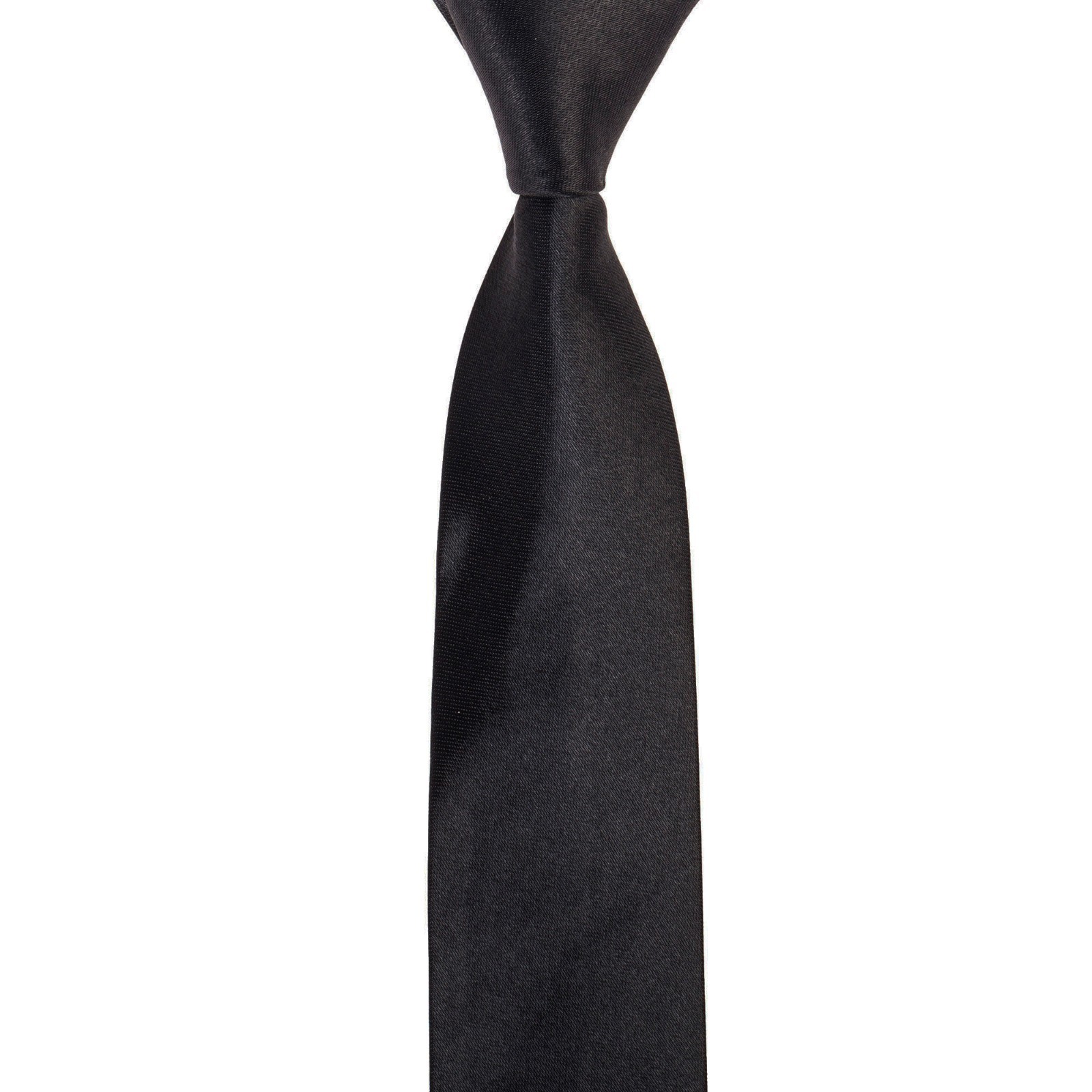 Tie Co Solid Colour Satin Men's Wide 3" / 7.5cm Neck Tie in Funeral