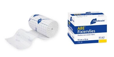 MEDITRADE GMBH Meditrade ABE® Fixiervlies 5 cm x 10 m Verband Wundverband Rolle selbstklebend