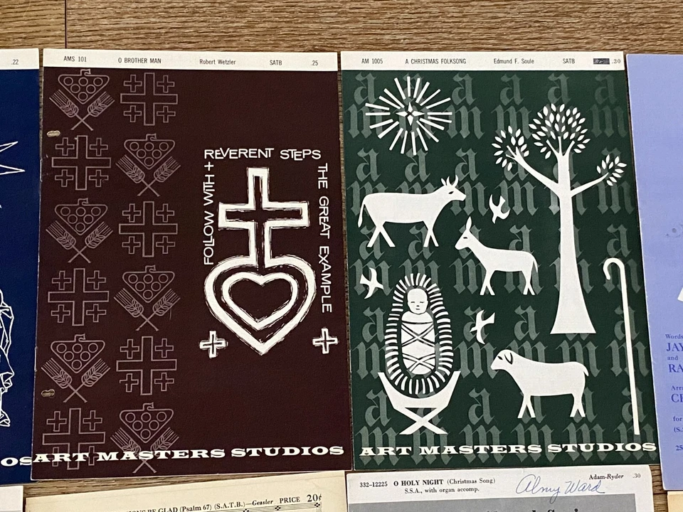 LOT of 37 Christian Sheet Music SATB SSA SA CHOIR CORAL RELIGIOUS 1900s-1980s V - Image 4 of 4