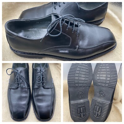 Mephisto Air-Relax Goodyear Welt Black Leather Walking Shoes  display picture 1