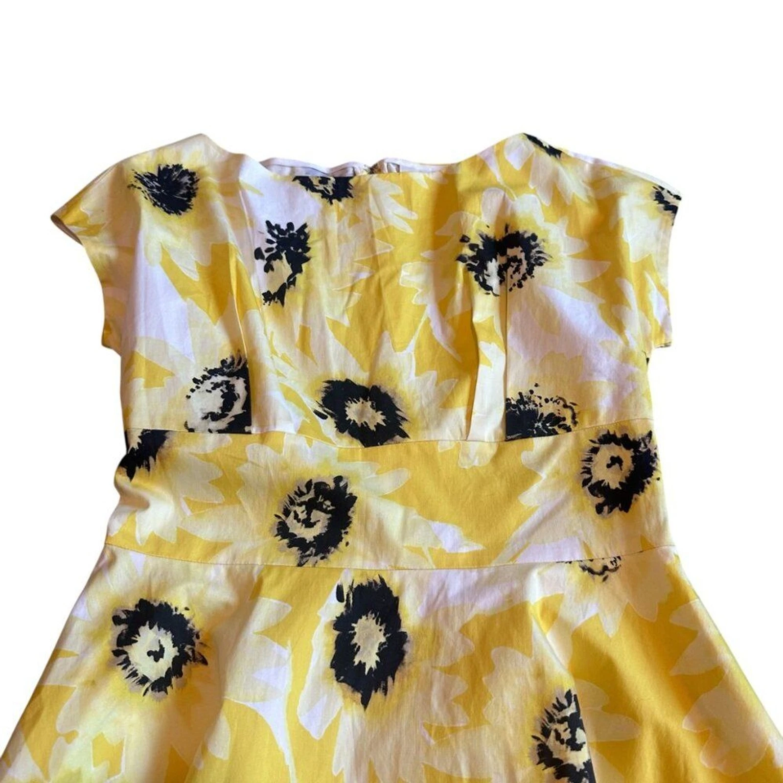Abito Kate Spade Sunny Daisy Fiorella linea A manica corta cotone taglia 6 donna