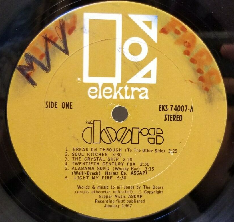 リンドアーズ THE DOORS S/T Self Titled 1967 LP Elektra EKS