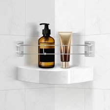 Adjustable Stainless Steel RV Shower Corner Storage Bar 7-13 Inch Camper Travel