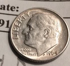 1964D Roosevelt Dime, #1091
