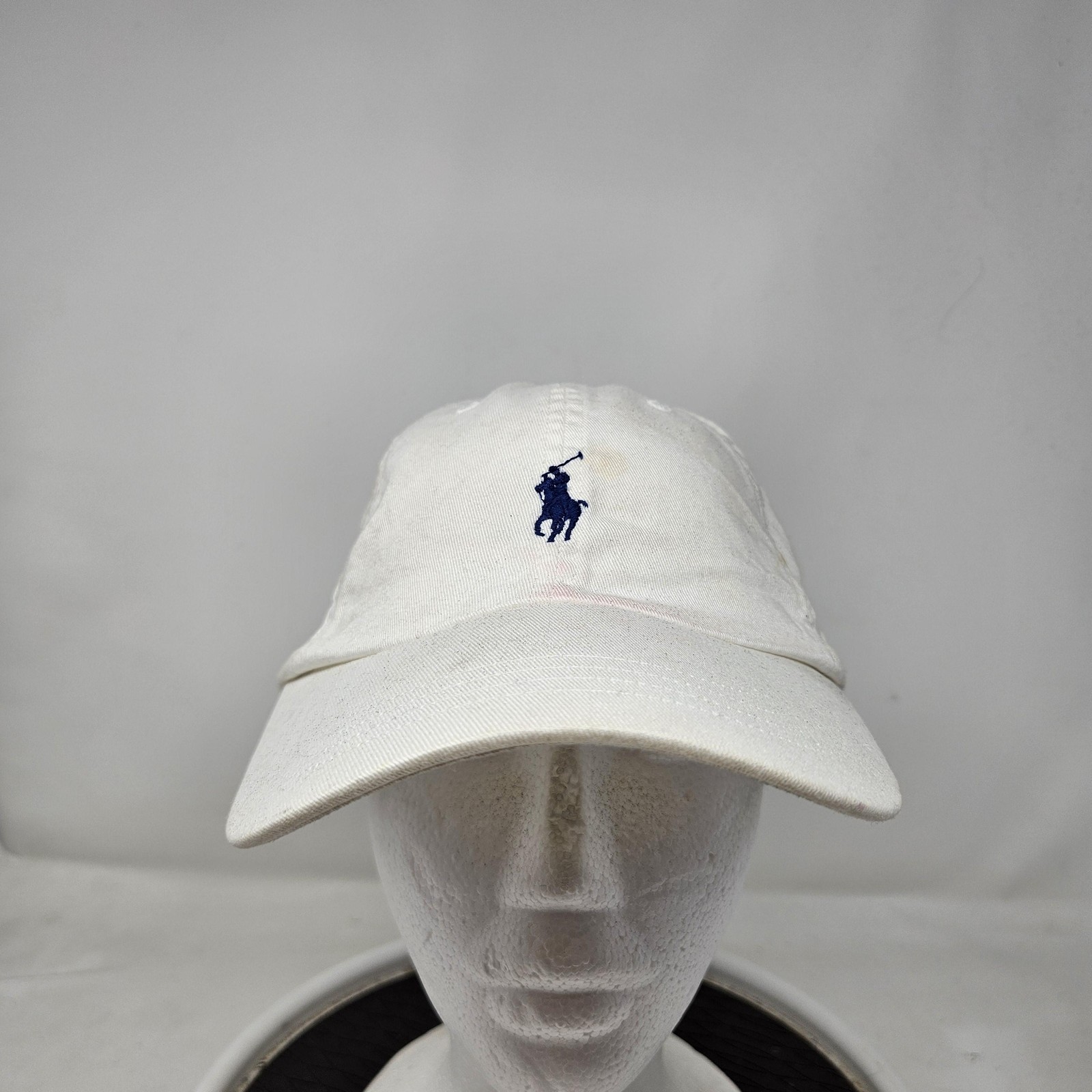 Polo Ralph Lauren cappello berretto cinturino schiena bianco ricamato pony sport baseball uomo
