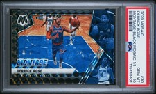 2020 Panini Mosaic Derrick Rose Black Prizm Montage 1/1 Psa 10 New York Knicks